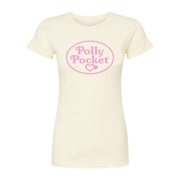 Polly Pocket - Polly Pocket Pink Logo - Junior's Fitted Graphic T-Shirt