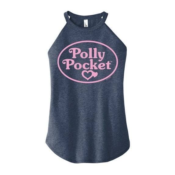 Polly Pocket - Polly Pocket Pink Logo - Juniors High Neck Tank Top