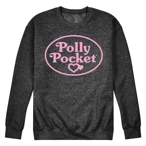 Polly Pocket - Polly Pocket Pink Logo - Men's Crew Neck Fleece Pullover