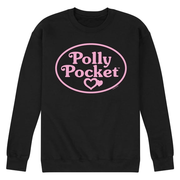 Polly Pocket - Polly Pocket Pink Logo - Men's Crew Neck Fleece Pullover