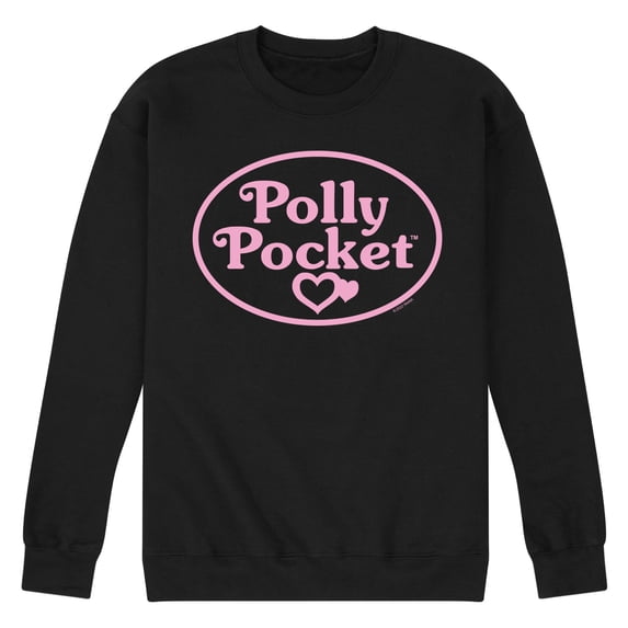 Polly Pocket - Polly Pocket Pink Logo - Men's Crew Neck Fleece Pullover