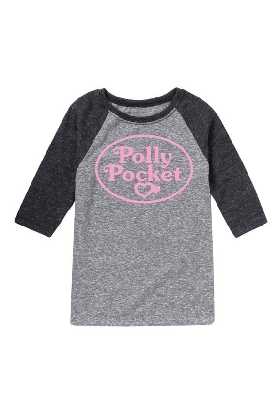- Polly Pocket Pink Logo - Toddler And Youth Raglan Graphic T-Shirt