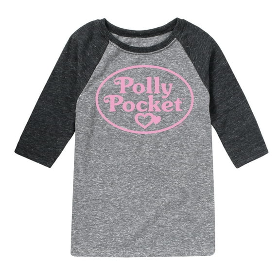 Polly Pocket - Polly Pocket Pink Logo - Toddler And Youth Raglan Graphic T-Shirt