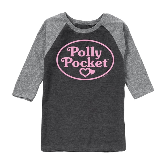 Polly Pocket - Polly Pocket Pink Logo - Toddler And Youth Raglan Graphic T-Shirt
