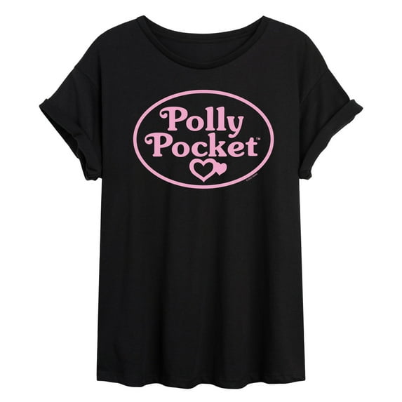 Polly Pocket - Polly Pocket Pink Logo - Women's Oversized Graphic T-Shirt