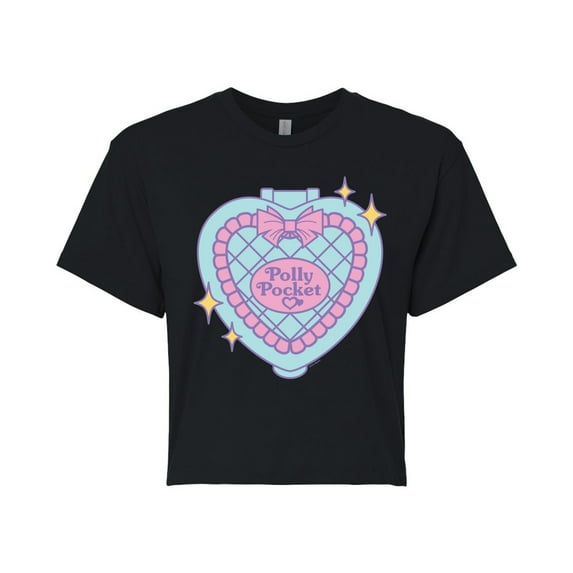 Polly Pocket - Polly Pocket Quilted Heart Case - Junior's - Women's Cropped T-shirt