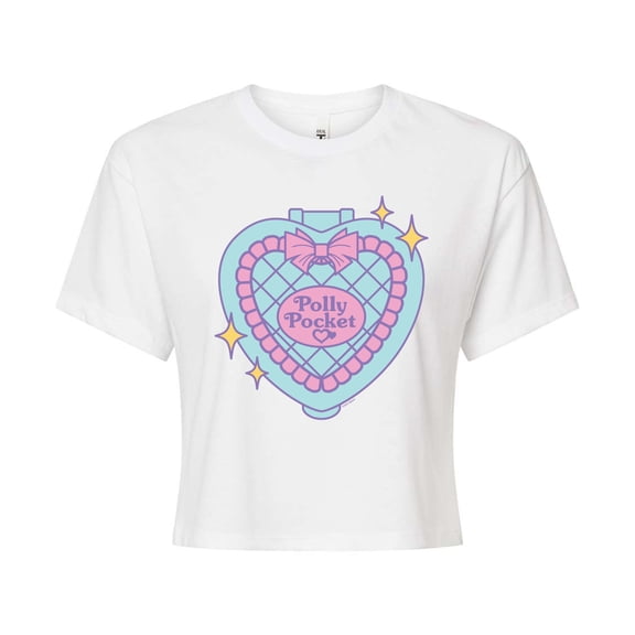 Polly Pocket - Polly Pocket Quilted Heart Case - Junior's - Women's Cropped T-shirt