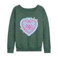 thumbnail image 1 of Polly Pocket - Polly Pocket Quilted Heart Case - Women's French Terry Long Sleeve Shirt, 1 of 5