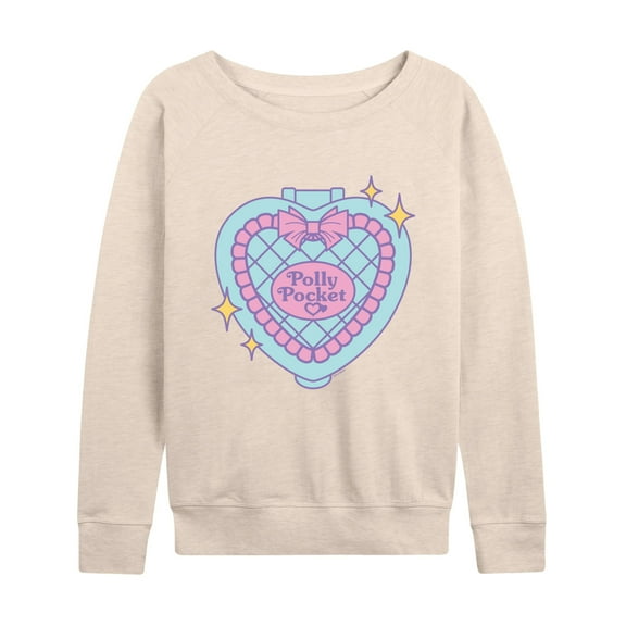 Polly Pocket - Polly Pocket Quilted Heart Case - Women's French Terry Long Sleeve Shirt
