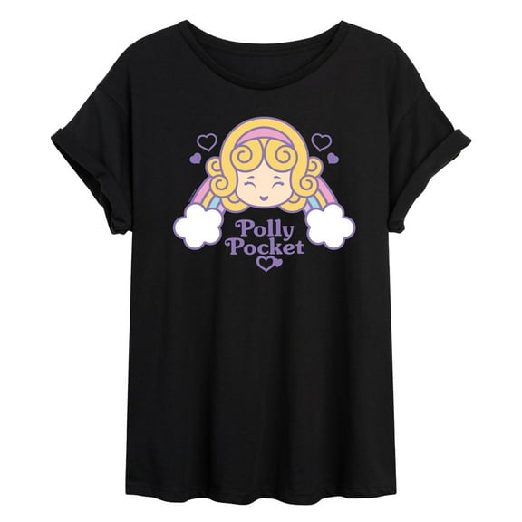 Polly Pocket - Polly Pocket Rainbow Hearts - Women's Oversized Graphic T-Shirt