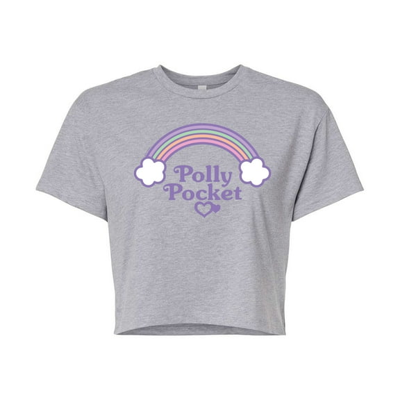 Polly Pocket - Polly Pocket Rainbow Logo - Junior's - Women's Cropped T-shirt
