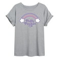 thumbnail image 1 of Polly Pocket - Polly Pocket Rainbow Logo - Women's Oversized Graphic T-Shirt, 1 of 5