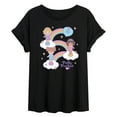 thumbnail image 1 of Polly Pocket - Polly Pocket Rainbows - Women's Oversized Graphic T-Shirt, 1 of 5