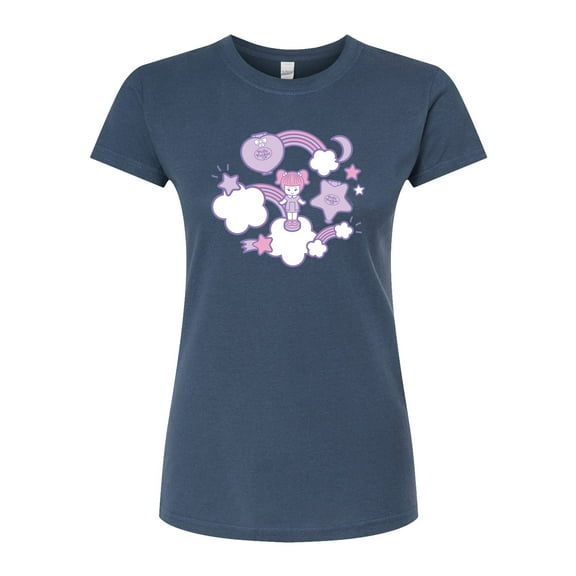 Polly Pocket - Polly Pocket Sticker Collage - Junior's Fitted Graphic T-Shirt