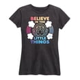 thumbnail image 1 of Poly Pocket - Rainbow Believe In The Little Things - Women's Short Sleeve Graphic T-Shirt, 1 of 4