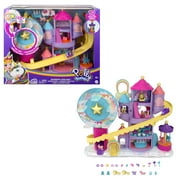 Polly Pocket Rainbow Funland Theme Park Playset, Unicorn Toy with 2 Micro Dolls & 25 Surprises