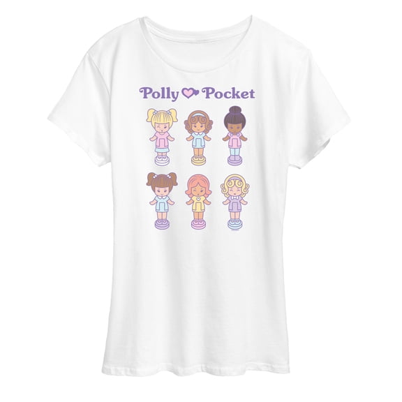 Polly Pocket - Retro Tiny Doll Grid - Women's Short Sleeve Graphic Tee