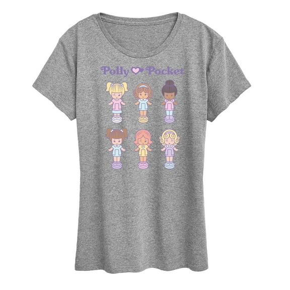 Polly Pocket - Retro Tiny Doll Grid- Women's Short Sleeve Graphic Tee