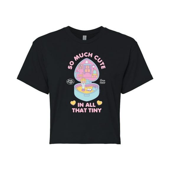 Polly Pocket - So Much Cute In All That Tiny - Junior's - Women's Cropped T-shirt