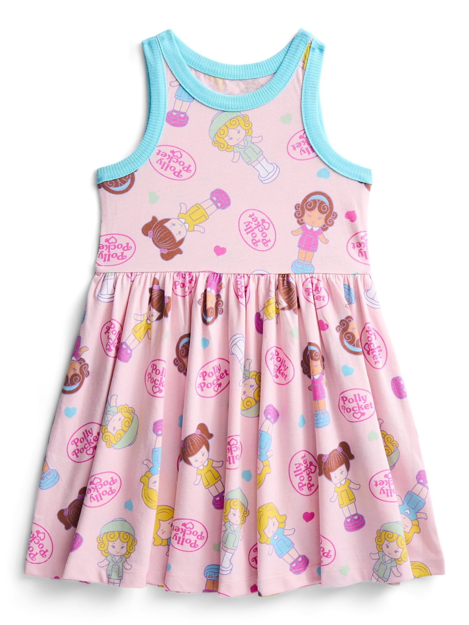Polly Pocket Toddler Girls Allover Print Graphic Tank Dress, Sizes 12M-5T