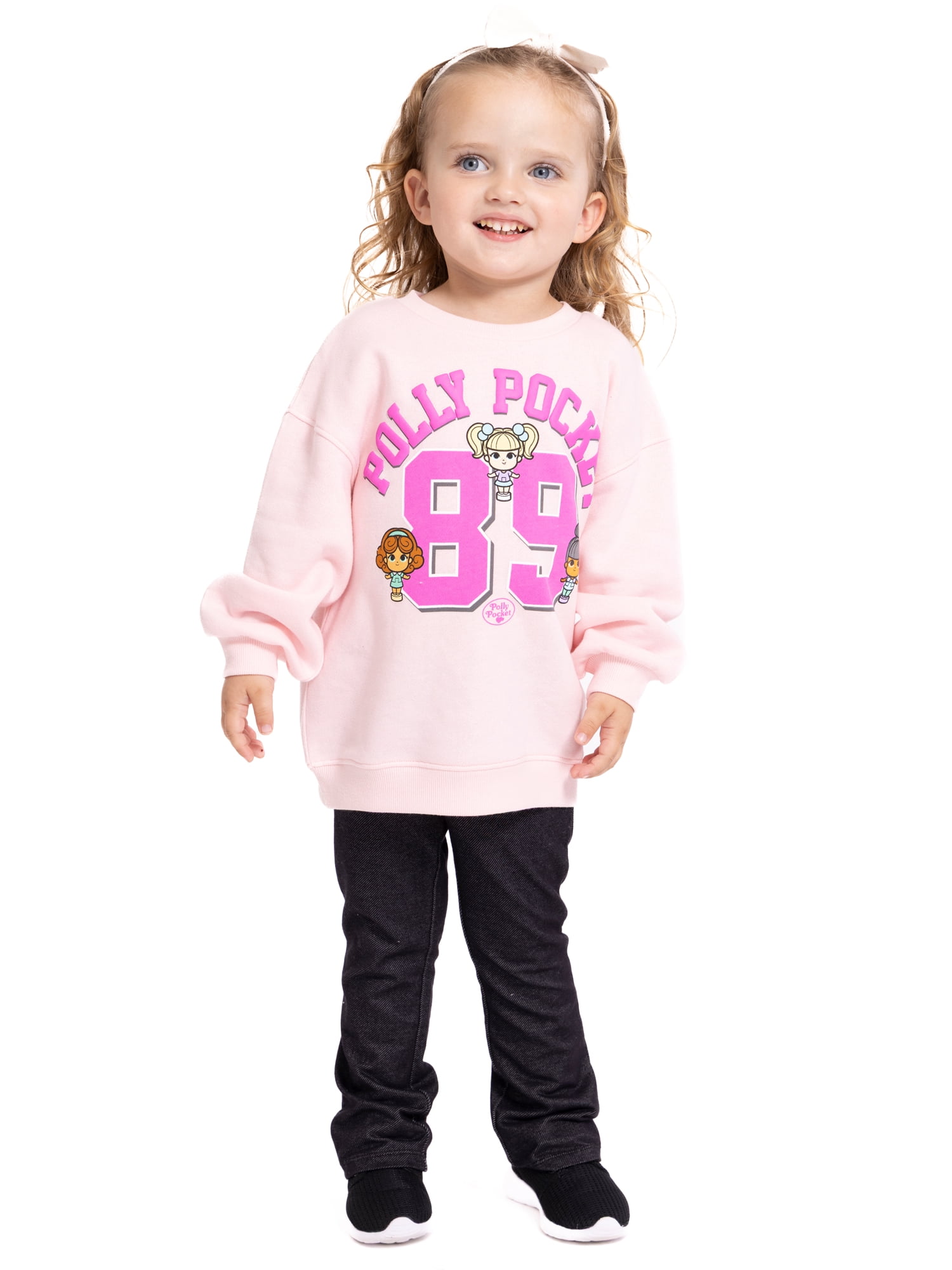 Polly Pocket Toddler Girls Printed Crewneck Sweatshirt and Flare Leggings Set, 2 Piece, Sizes 12M-5T