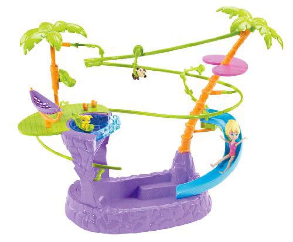 Polly Pocket ウォータースライダーセット Polly Pocket Pollyville Splashy Super Slidin' Water Park Playset