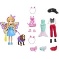 thumbnail image 1 of Polly Pocket Doll & Accessories, Masque ‘N Match Costume Pack with 3-Inch Small Doll, Pet, 4 Costumes for Doll & for Pet, 1 of 7