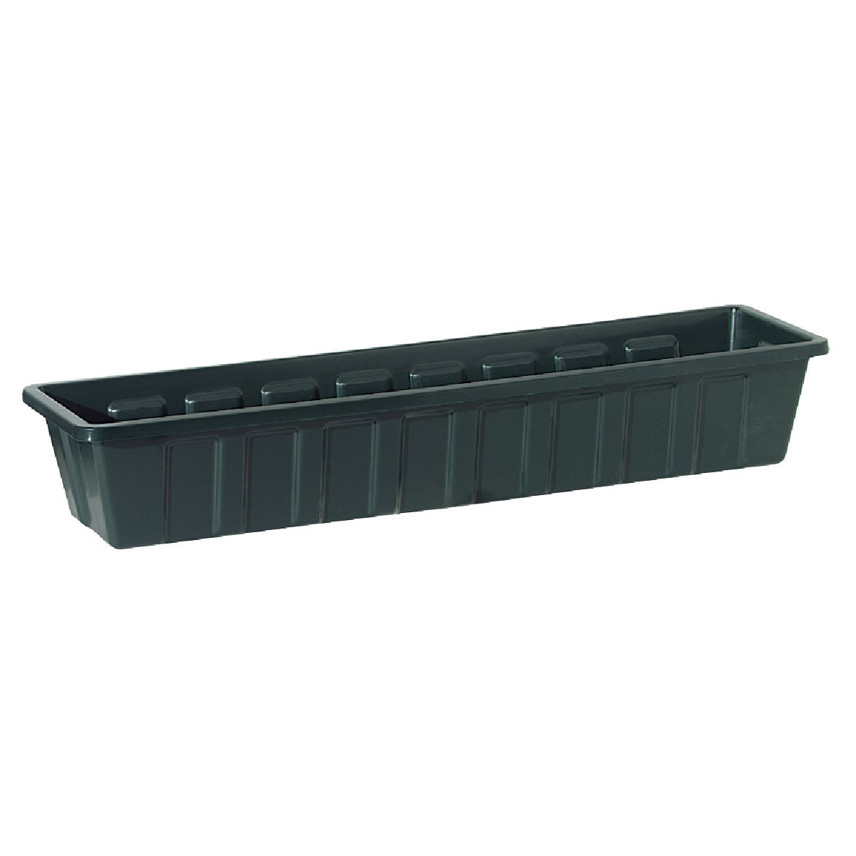 Novelty Polly Pro Rectangular Window Box [Set of 2] Color: Dark Green, Size: 5" H x 8" W x 18" D — Home & Garage Storage, Stackable Design