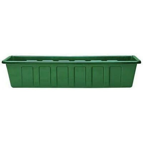 Polly Pro Rectangular Window Box [Set of 2] Color: Dark Green, Size: 5" H x 8" W x 24" D