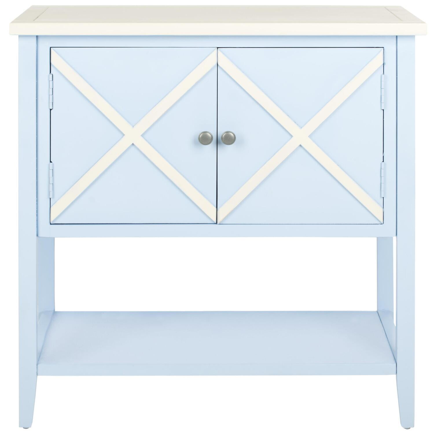 Polly Light Blue and White Poplar Sideboard