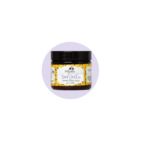 Pollynation Apothecary Tood Gellie--Curl Popping hydrating holistic gel. Detangles and defines. Great for wash  n go , twistouts and more.
