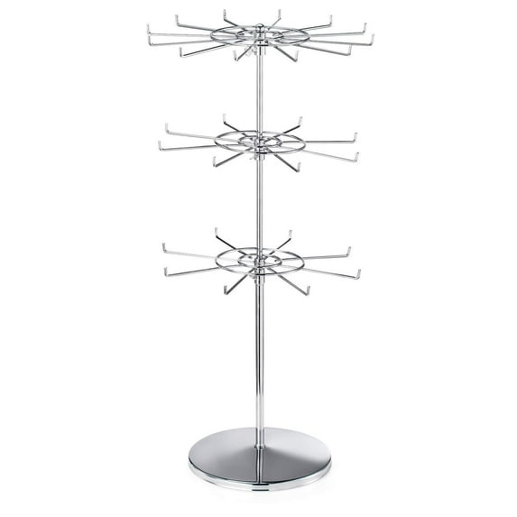Polmart Adjustable 3 Tier Rotating Jewelry Display Holder