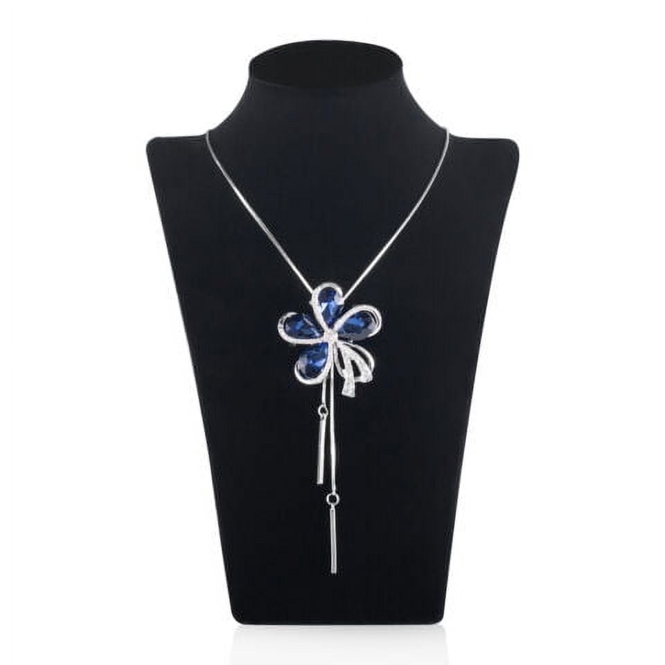 Polmart Velvet Jewelry Bust Stand Necklace Pendant Chain Jewelry Bust Display Holder Necklace