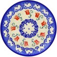thumbnail image 1 of Polmedia Butterfly Tulips Polish Pottery Decorative Plate, 1 of 6