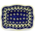 thumbnail image 1 of Polmedia Peacock Rectangular Non-Stick Polish Pottery Baker, 1 of 6