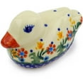 thumbnail image 1 of Polmedia Polish Pottery Spring Flowers Duck Figurine, 1 of 6