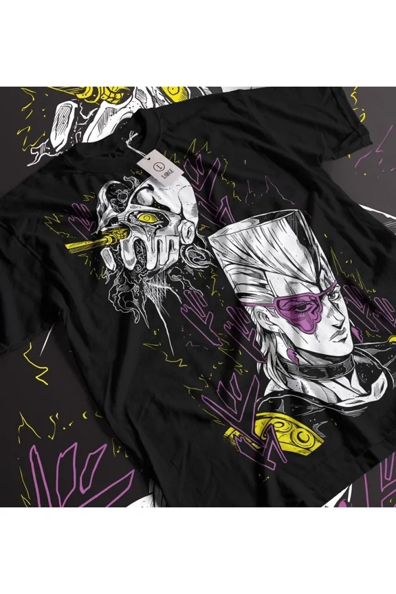 Polnaref T-Shirt JoJo's Bizarre Shirt Anime Kawaii Manga Graphic Tee All Size