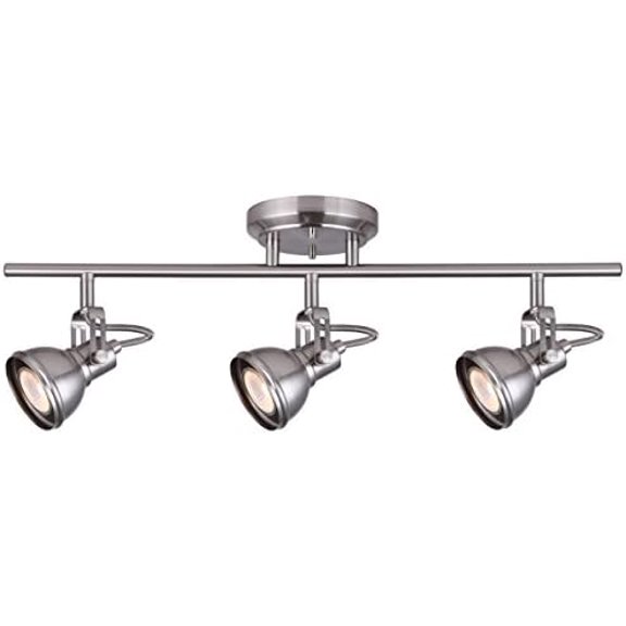 Polo 3-Light Track Rail, Silver Finish with Adjustable Heads, 22.5 Modern Ceiling or Wall Lighting Fixture for Kitchen or Hallway$$Tools & Hardware Other