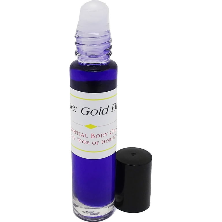 Polo Blue Gold Blend Type For Men Cologne Body Oil Fragrance Roll On Clear Glass Purple 1 4 oz