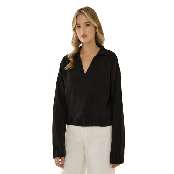Polo Collar Knit Sweater