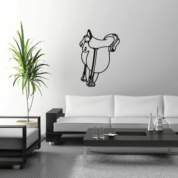 Polo Horse Saddle Decal - 36 Inches