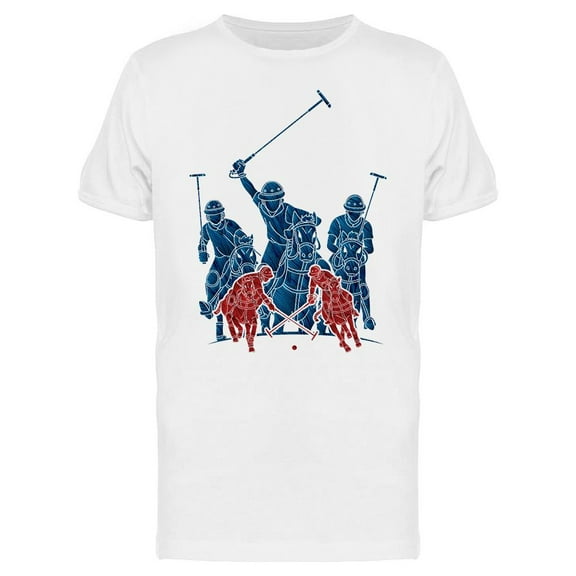 Polo Horses Design T-Shirt Men -Image by Shutterstock, Male Large