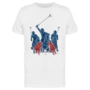 Polo Horses Design T-Shirt Men -Image by Shutterstock, Male Medium
