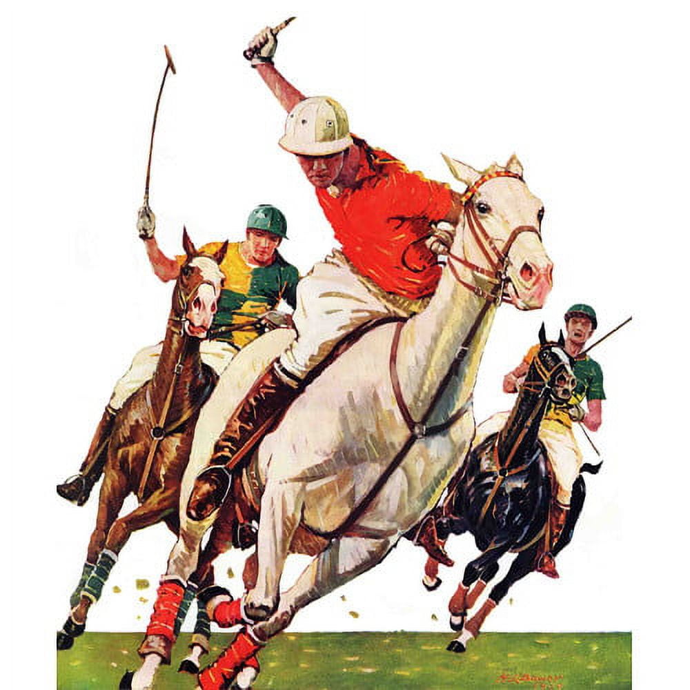 Polo Match by Maurice Bower Painting Print on Canvas
