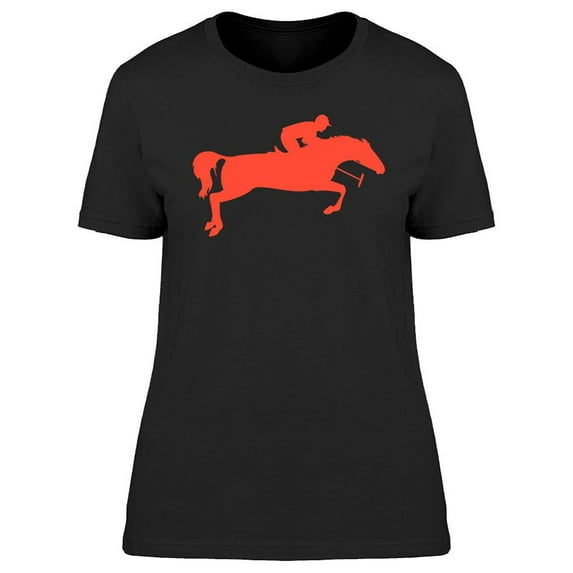 Polo Player Orange Silhouette T-Shirt Women -Image by Shutterstock, Female Large