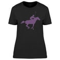 thumbnail image 1 of Polo Player Purple Silhouette T-Shirt Women -Image by Shutterstock, Female Large, 1 of 2