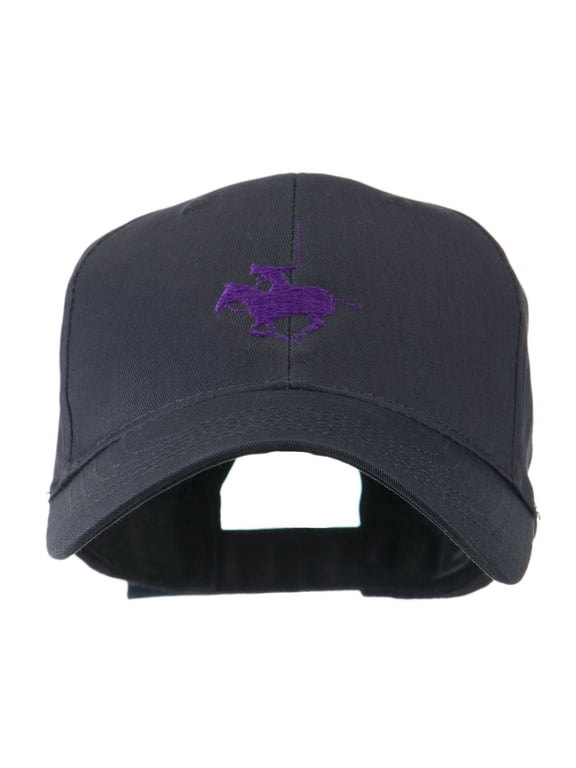 Polo Player Sports Embroidered Cap - Navy OSFM