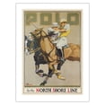 thumbnail image 1 of Polo Players - Chicago North Shore Line & Milwaukee Railroad - Vintage Railroad Travel Poster by Oscar Rabe Hanson c.1923 - Fine Art Matte Paper Print (Unframed) 18x24in, 1 of 4