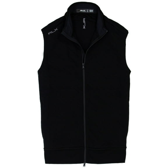 Polo Quilted Double Knit Vest - Black