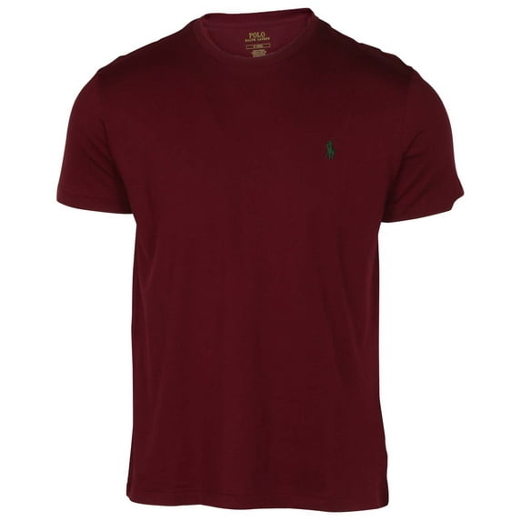 Polo RL Men's Classic Fit Crew Neck Pony T-Shirt (Classic Wine, Small)